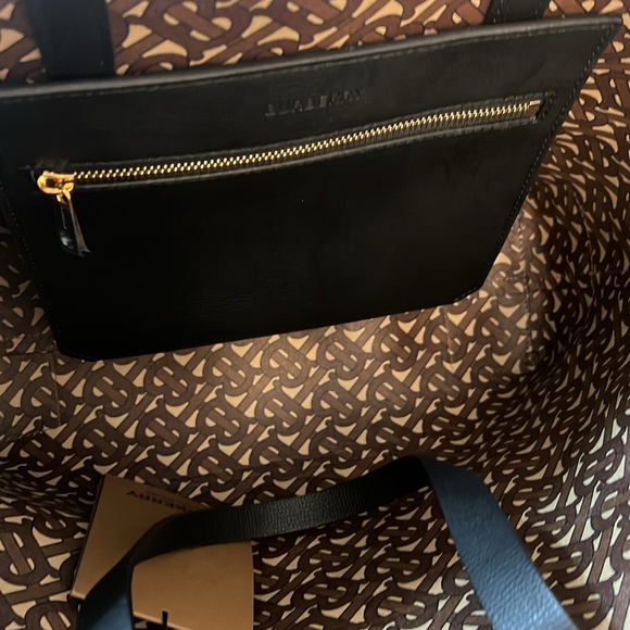 Burberry TB Embossed Medium Tote Bag, Black - Picture 8 of 15